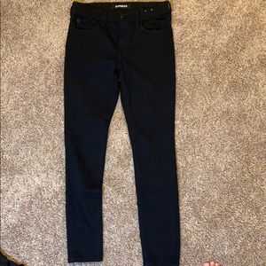 Express black ankle skinny jeans